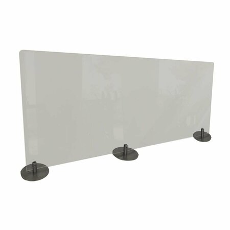 ROOMFACTORY GHEDPSF2459F 25 x 59 in. Desktop Free Standing Plastic Protection Screen; Frost RO3197943